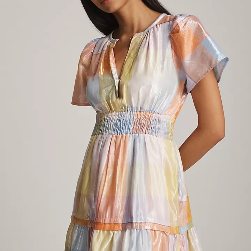 NWT Anthropologie Somerset Metallic Dress - Size Small Petite